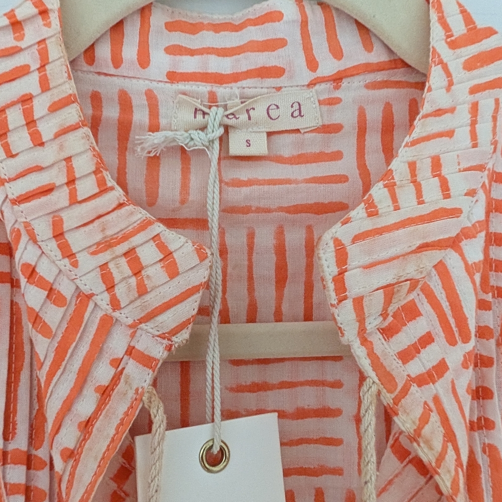Women's Peach Geometric Maxi Dress - Picture 2 of 3